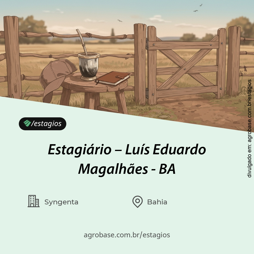 Estagiário comercial – Luís Eduardo Magalhães – BA
