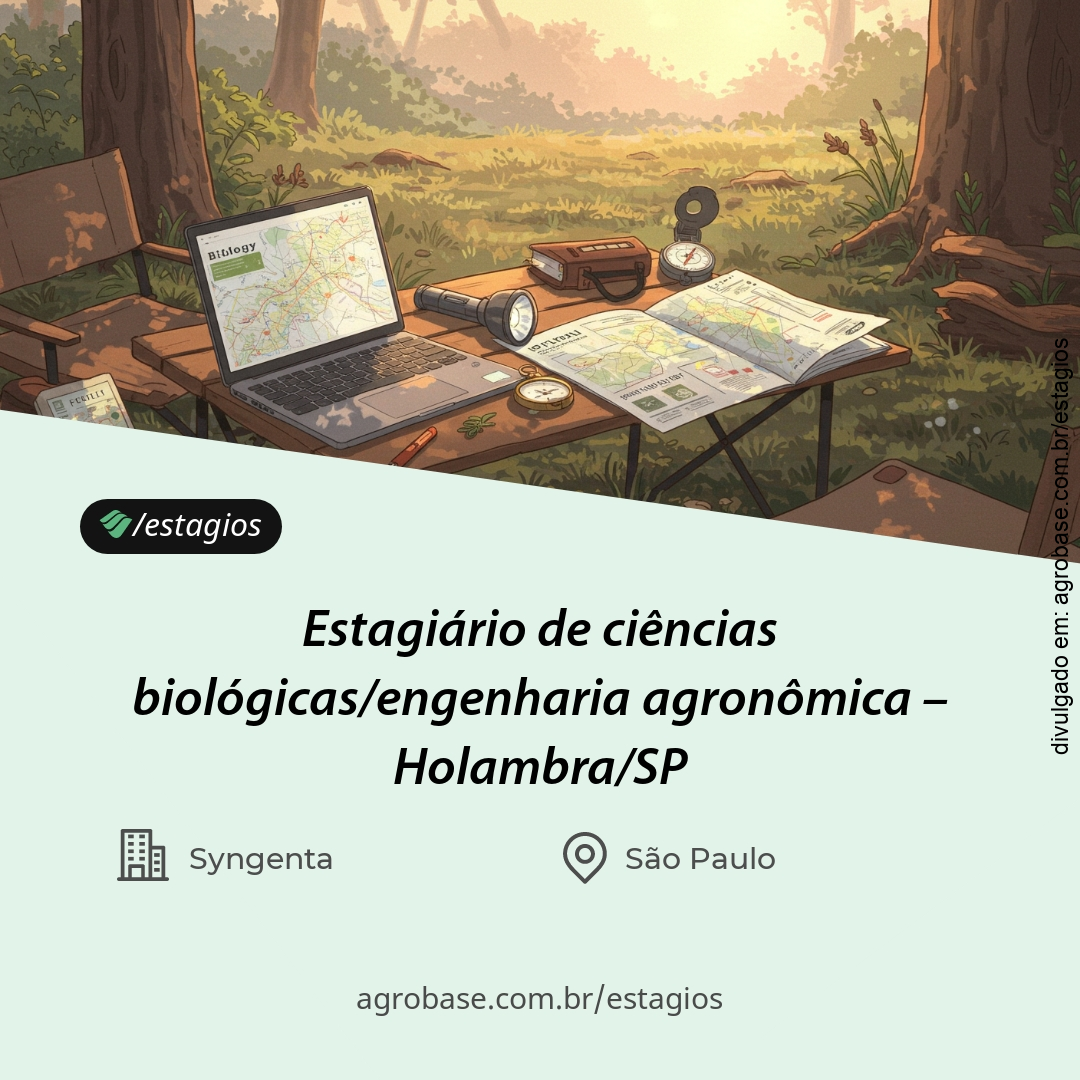 Estagiário de ciências biológicas/engenharia agronômica – Holambra/SP
