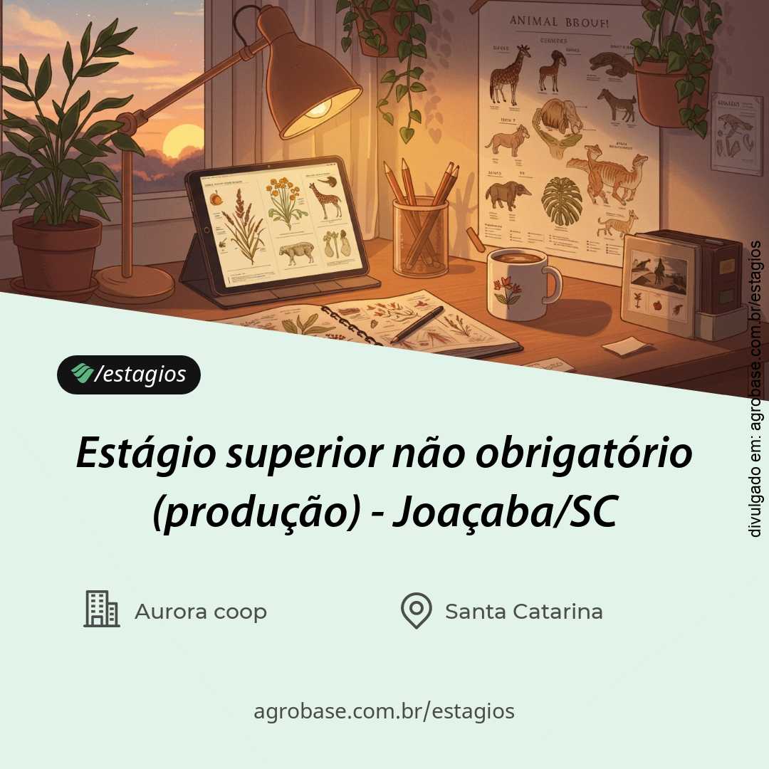 Estágio superior não obrigatório (produção) – Joaçaba/SC