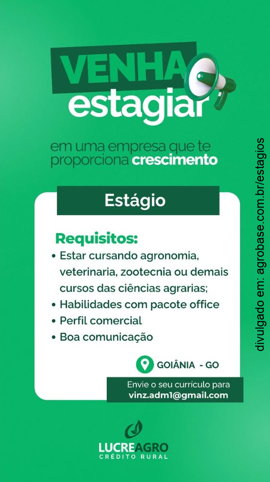 Estágio em crédito rural – Goiânia/GO