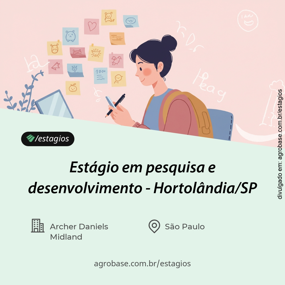 Estágio em pesquisa e desenvolvimento –  Hortolândia/SP