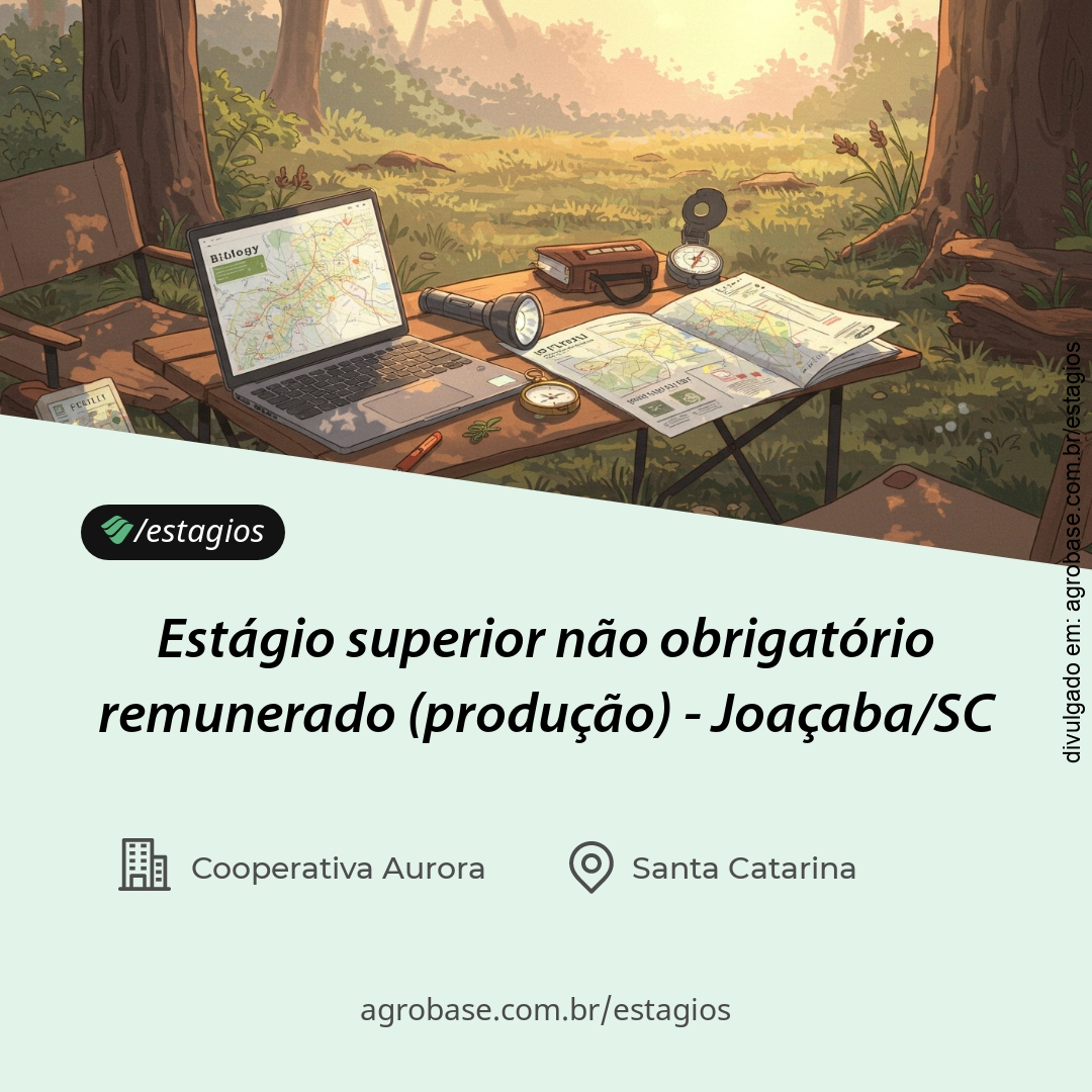Estágio superior não obrigatório remunerado (produção) – Joaçaba/SC