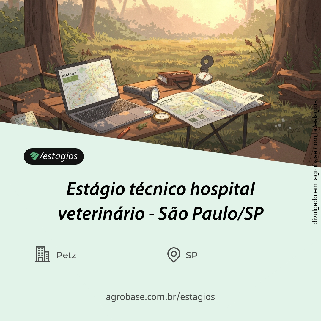 Estágio técnico hospital veterinário – São Paulo/SP