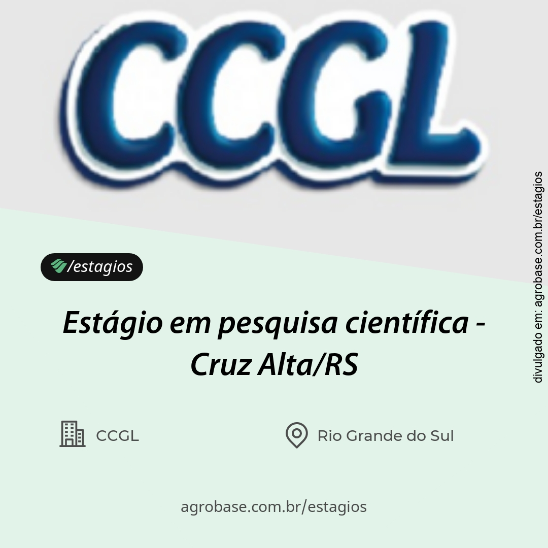 Estágio curricular em pesquisa científica – Cruz Alta/RS