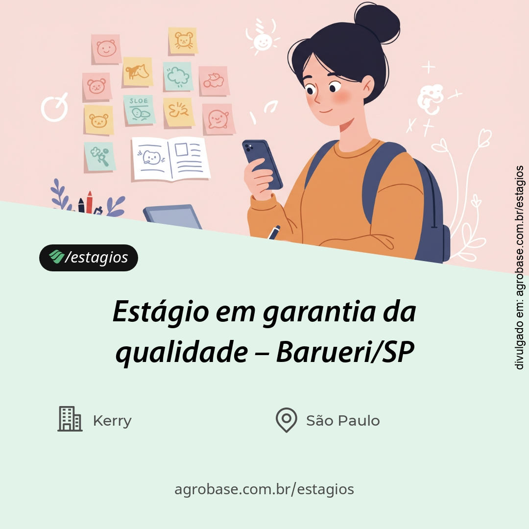 Estágio em garantia da qualidade – Barueri/SP
