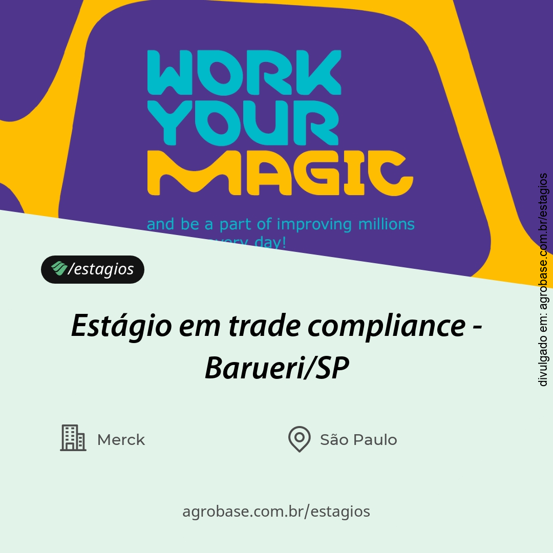 Estágio em trade compliance – Barueri/SP