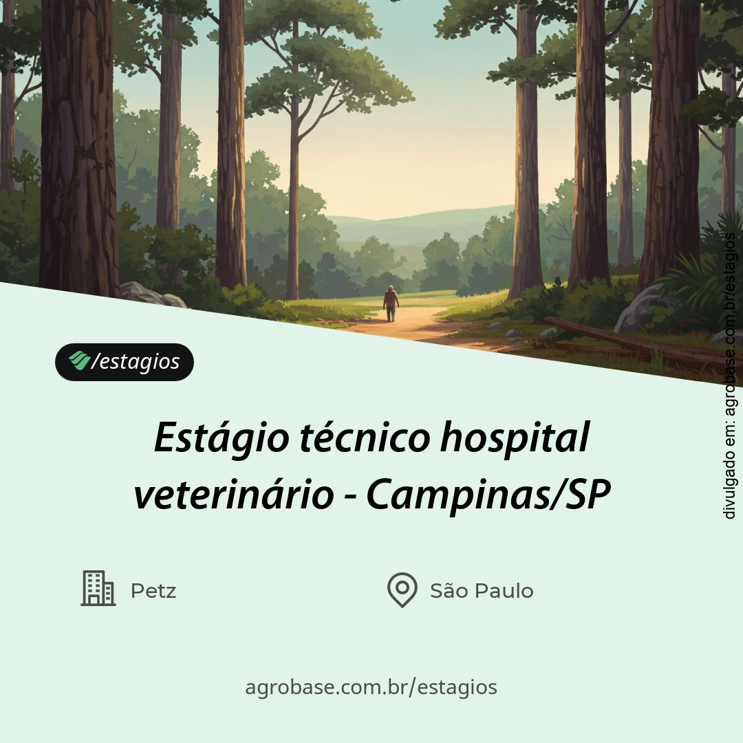 Estágio técnico hospital veterinário – Campinas/SP