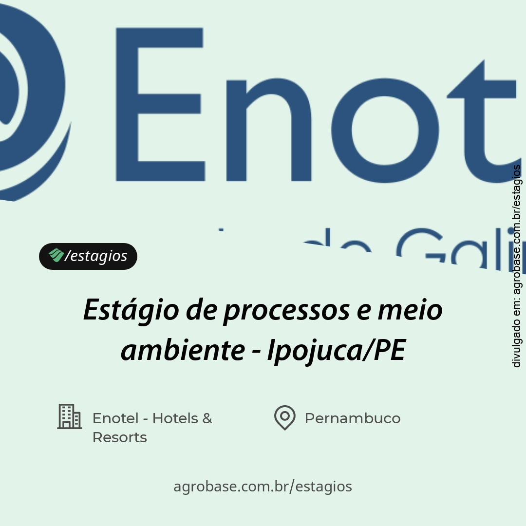 Estágio de processos e meio ambiente – Ipojuca/PE