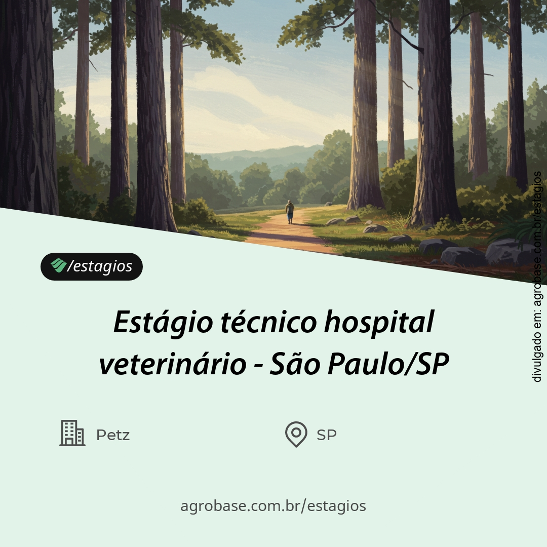 Estágio técnico hospital veterinário – São Paulo/SP