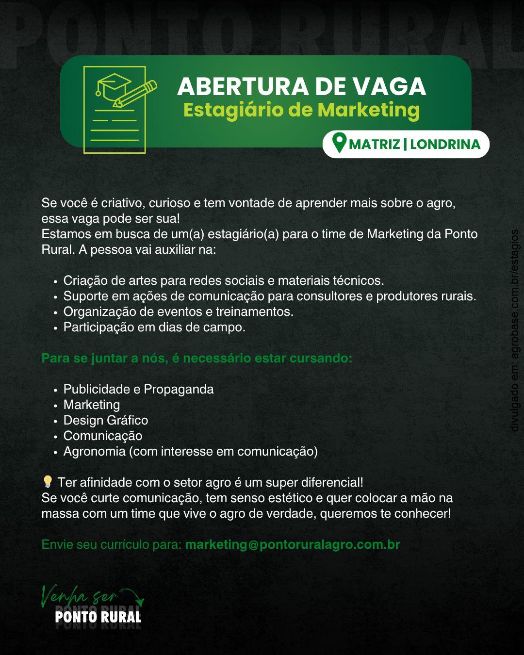 Estagiário de marketing – Londrina/PR