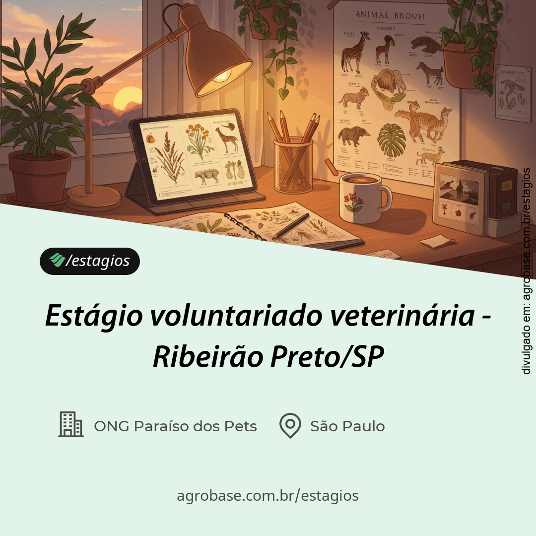 Estágio voluntário veterinária – Ribeirão Preto/SP