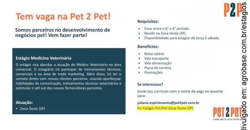 Estágio em medicina veterinária – São Paulo/SP (zona oeste)