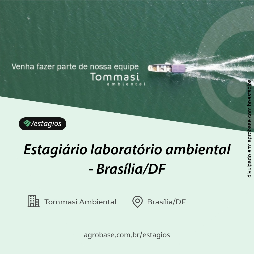 Estagiário laboratório ambiental – Brasília/DF