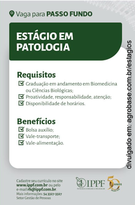 Estágio em patologia – Passo Fundo/RS