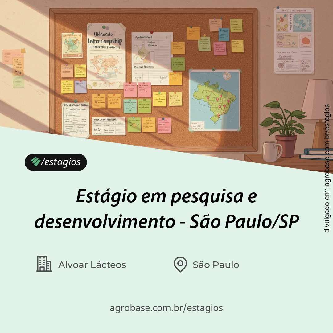 Estágio em pesquisa e desenvolvimento – São Paulo/SP