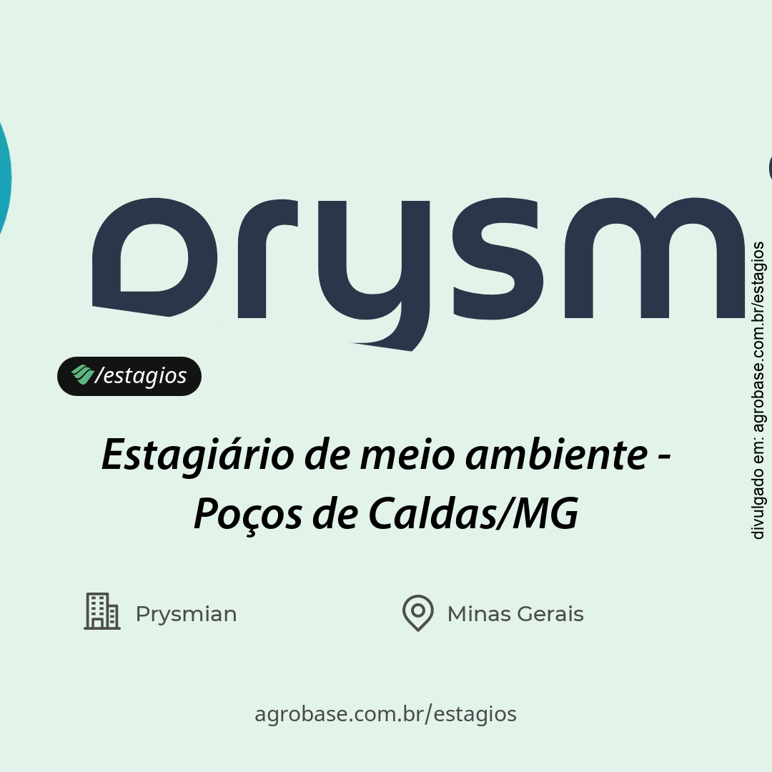 Estagiário de meio ambiente – Poços de Caldas/MG