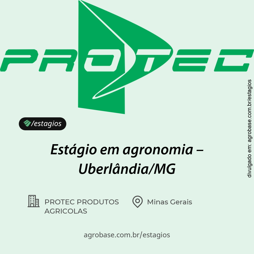 Estágio em agronomia – Uberlândia/MG