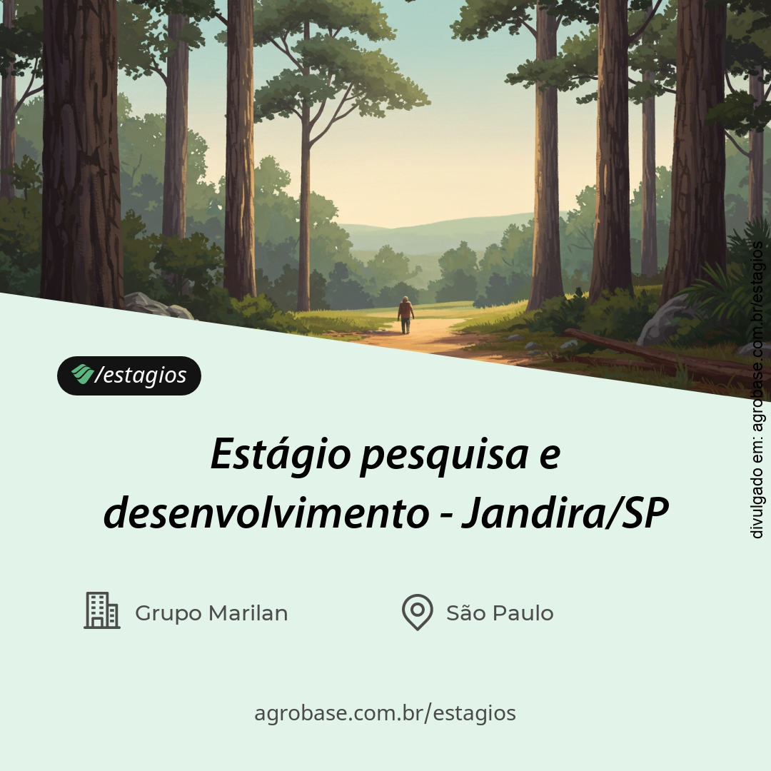 Estágio pesquisa e desenvolvimento – Jandira/SP