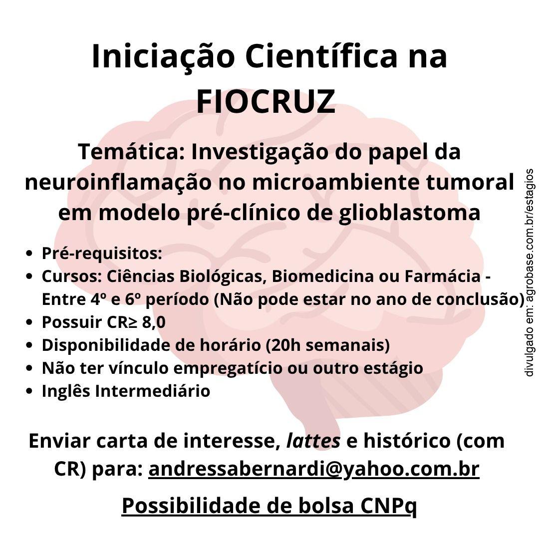 Iniciação científica na temática de farmacologia e biologia celular do câncer – Curitiba/PR