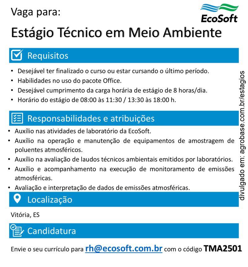 Estágio técnico em meio ambiente – Vitória/ES