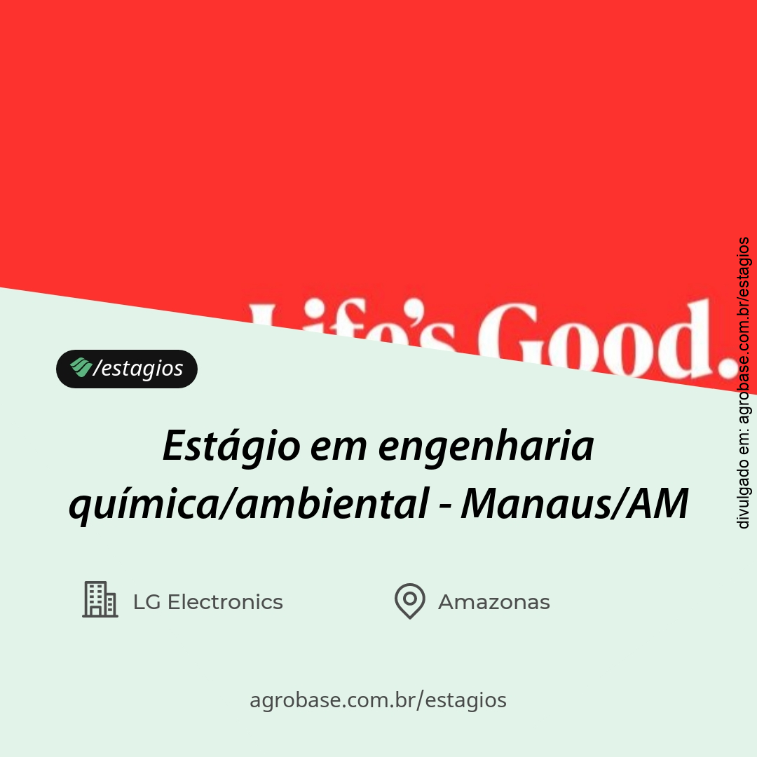 Estágio em engenharia química/ambiental – Manaus/AM