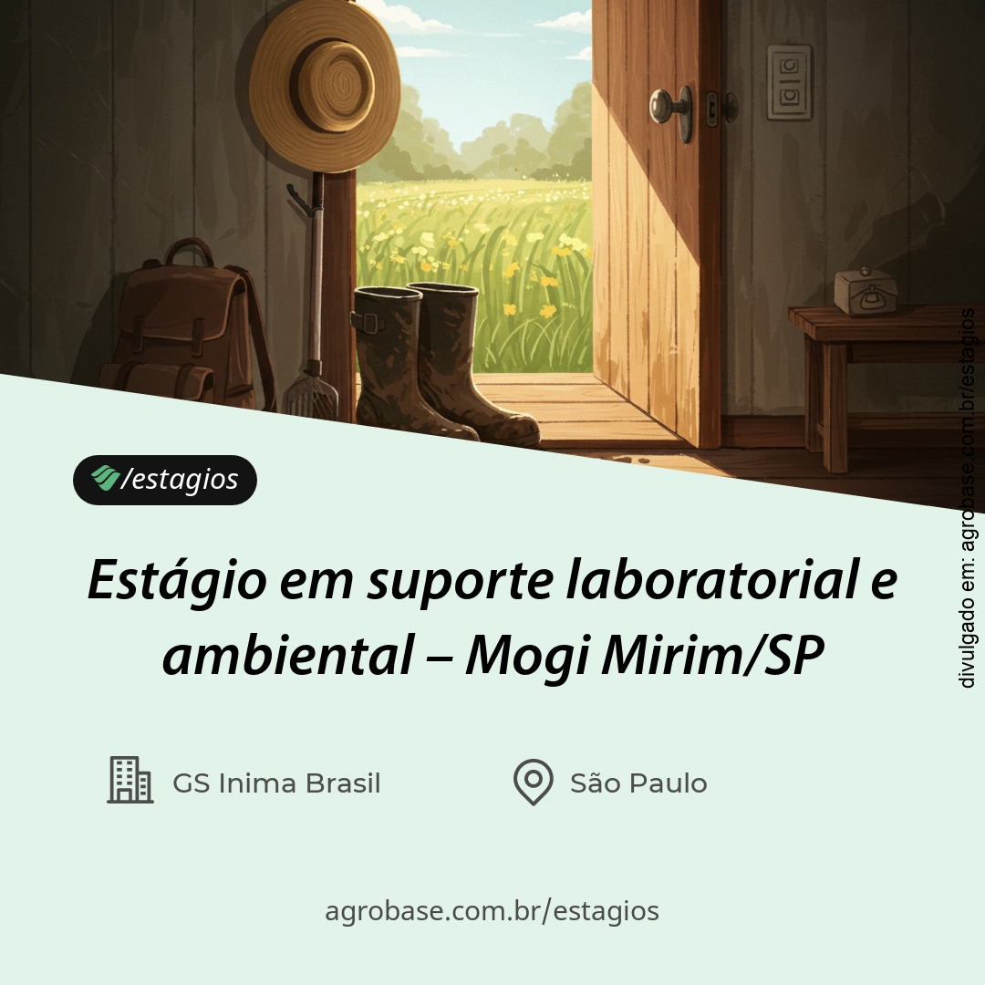 Estágio em suporte laboratorial e ambiental – Mogi Mirim/SP
