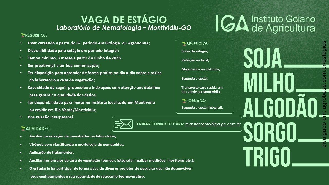 Estágio laboratório de nematologia – Montividiu/GO