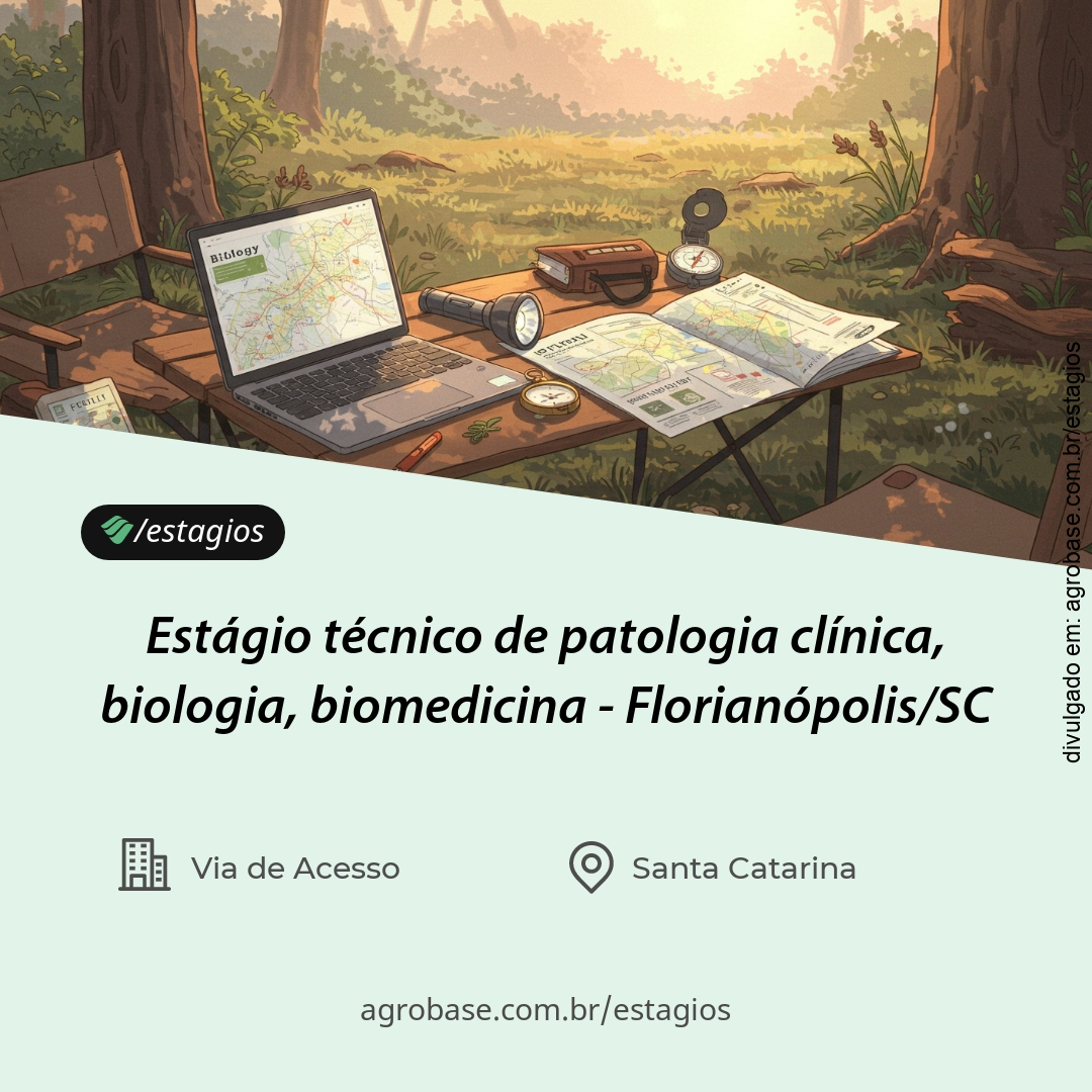 Estágio técnico de patologia clínica, biologia, biomedicina – Florianópolis/SC