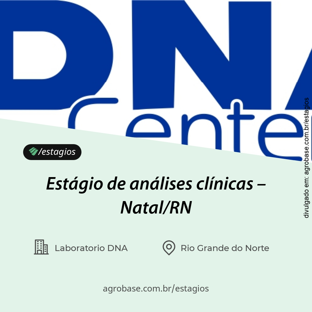 Estágio de análises clínicas – Natal/RN