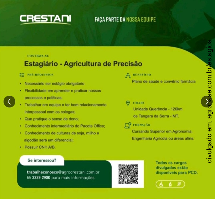 Estagiário agricultura de precisão – Querência/MT