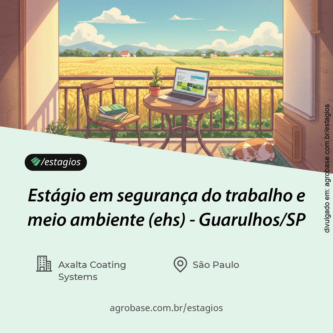 Estágio em segurança do trabalho e meio ambiente (ehs) – Guarulhos/SP