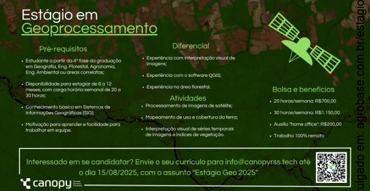 Estágio em geoprocessamento – home office