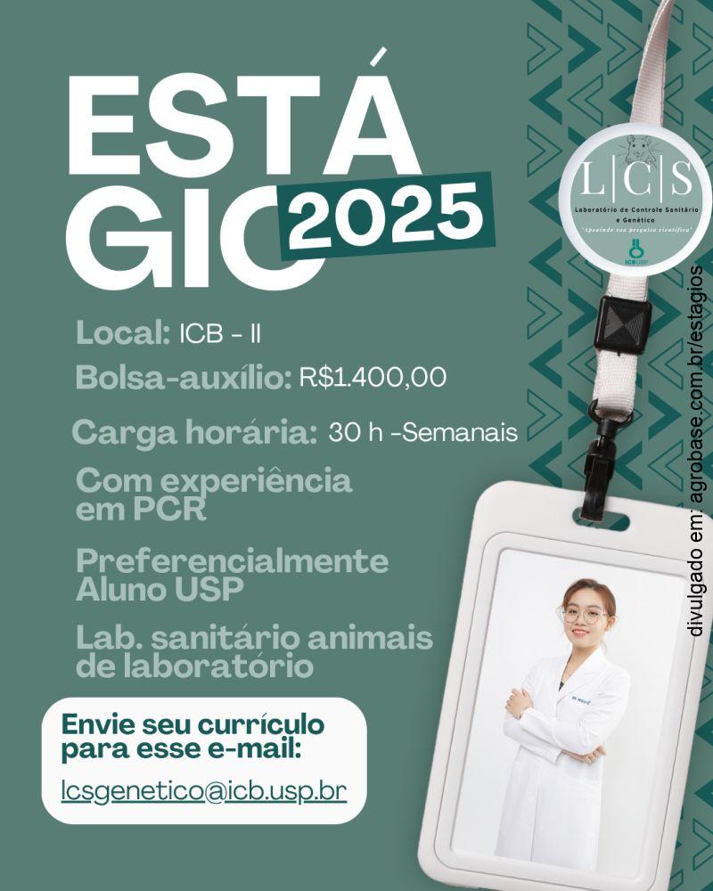 Estágio laboratório de controle sanitário e genético – São Paulo/SP