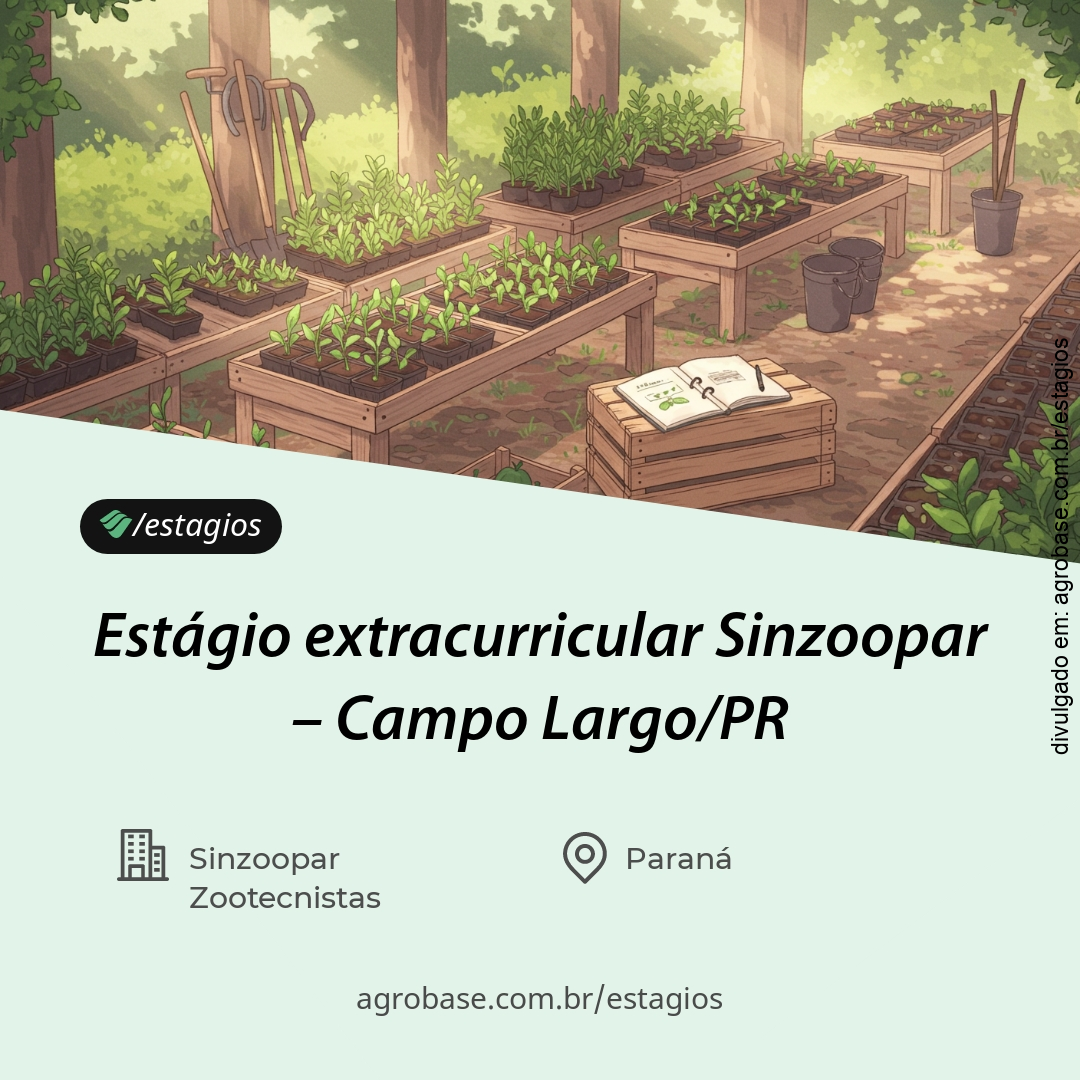 Estágio extracurricular Sinzoopar – Campo Largo/PR