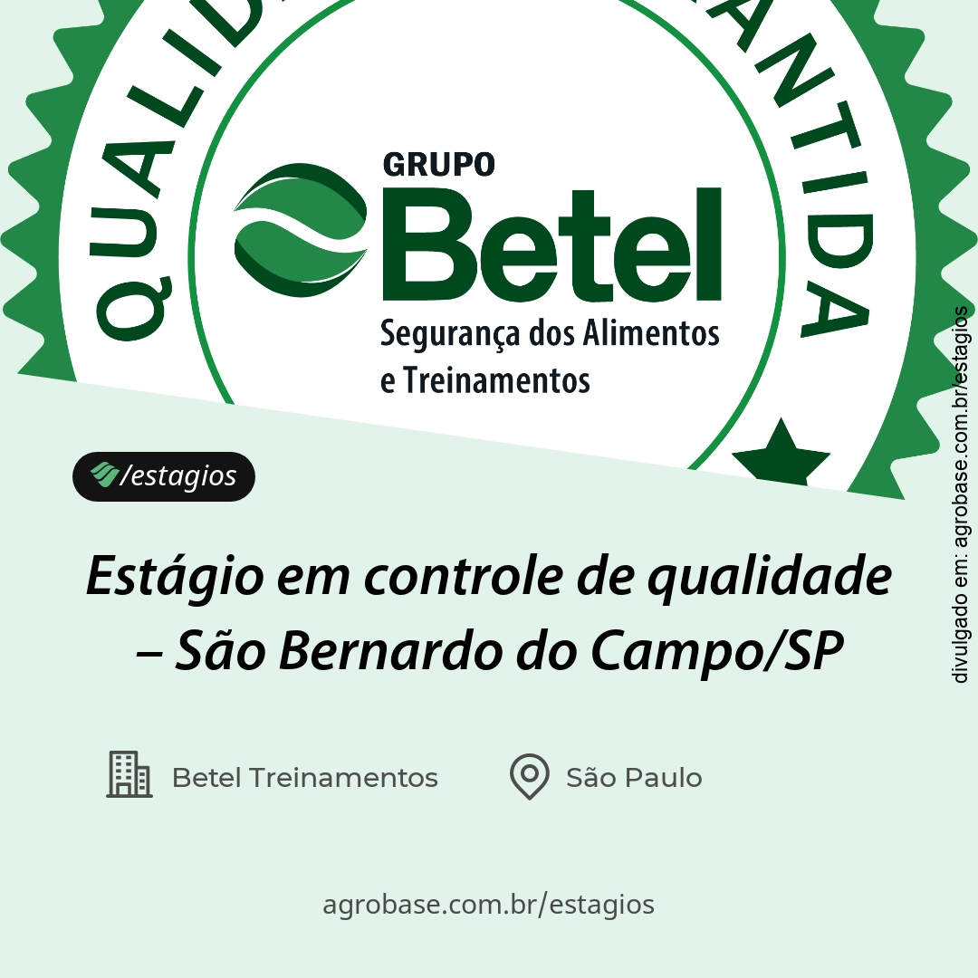 Estágio em controle de qualidade – São Bernardo do Campo/SP