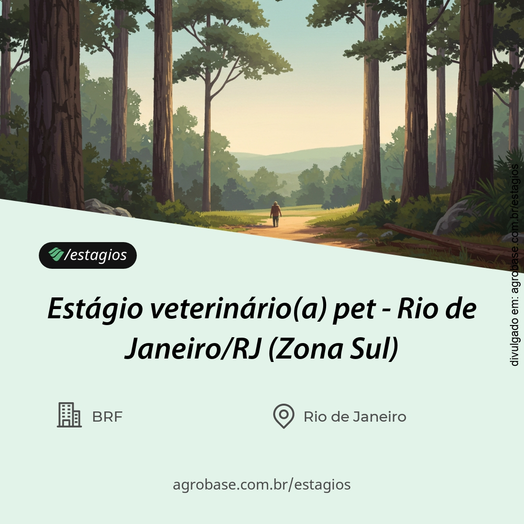Estágio veterinário(a) pet – Rio de Janeiro/RJ (Zona Sul)