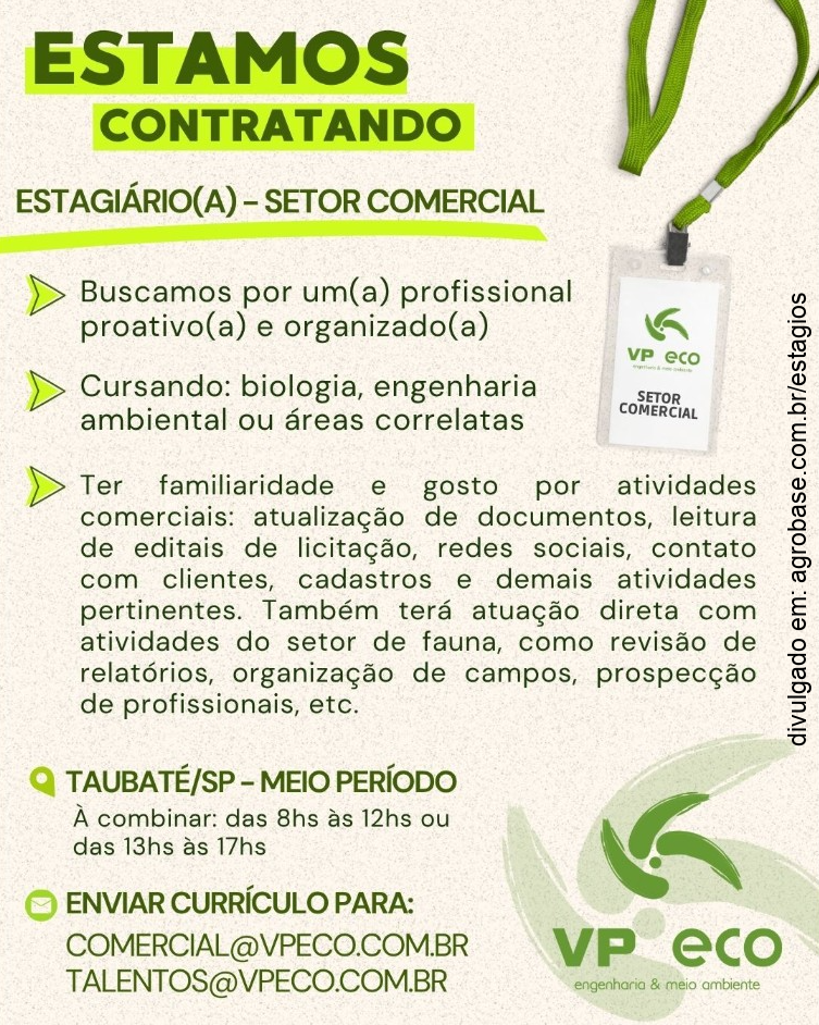 Estágio setor comercial – Taubaté/SP