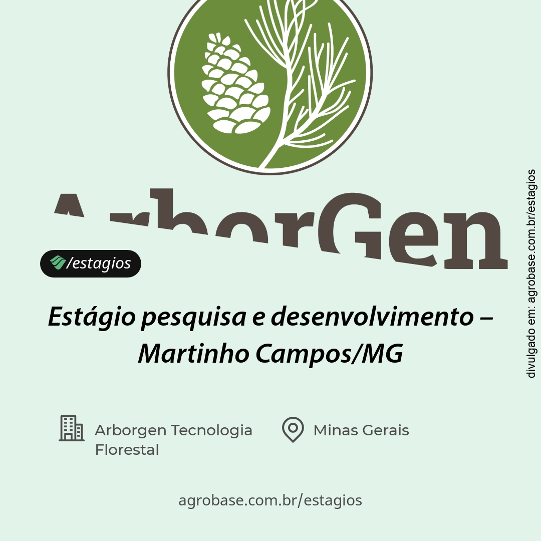 Estágio pesquisa e desenvolvimento – Martinho Campos/MG