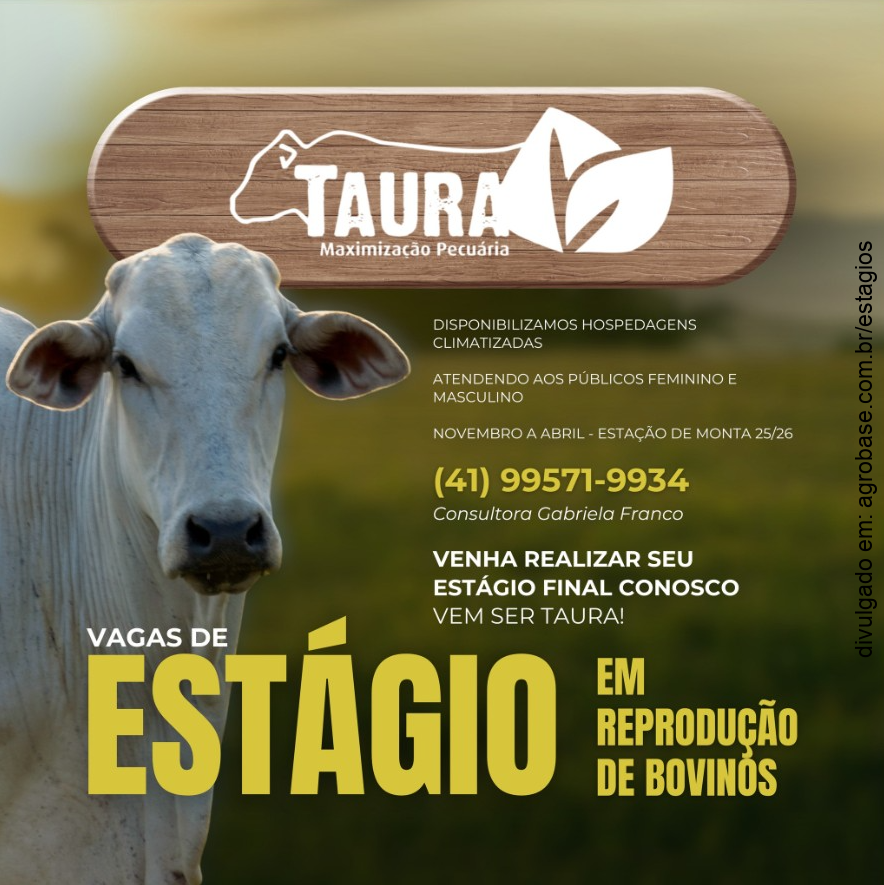 Estágio em reprodução de bovinos – Dianópolis/TO