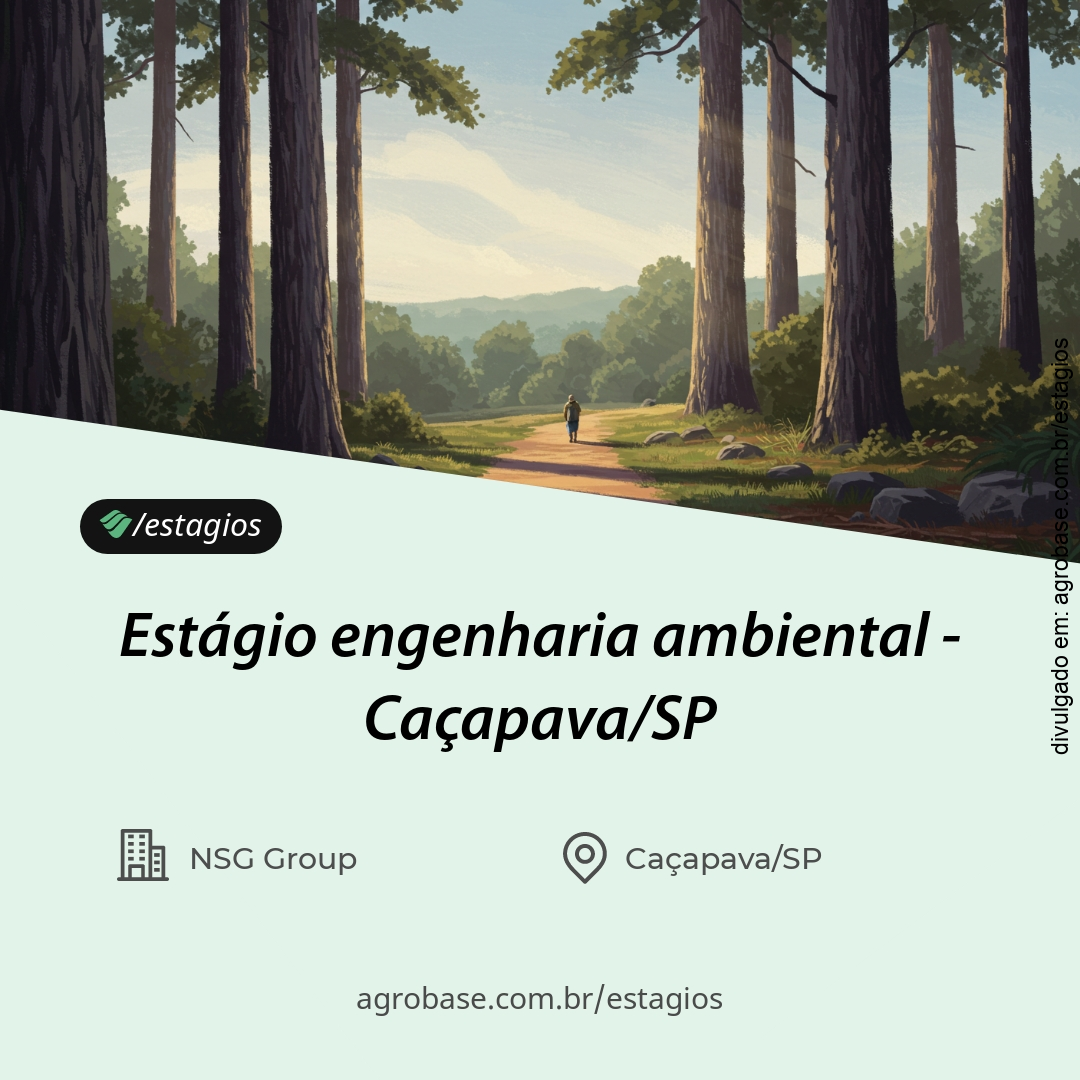Estágio engenharia ambiental – Caçapava/SP