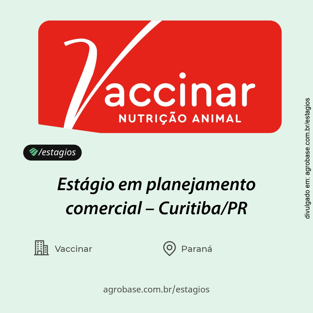 Estágio em planejamento comercial – Curitiba/PR