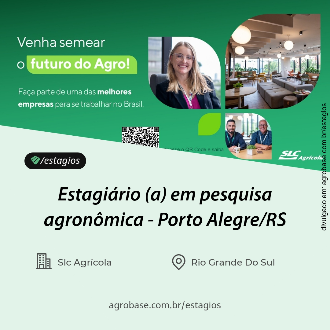 Estagiário(a) em pesquisa agronômica – Porto Alegre/RS