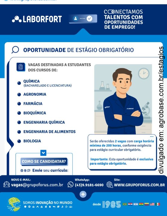 2 vagas de estágio obrigatório – Cambira/PR