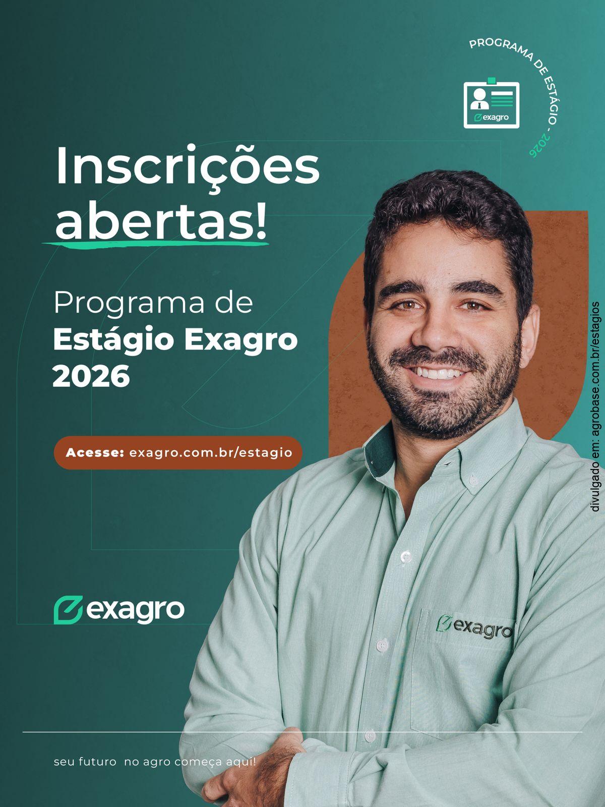 Programa de Estágio Exagro 2026 – Nova Lima/MG