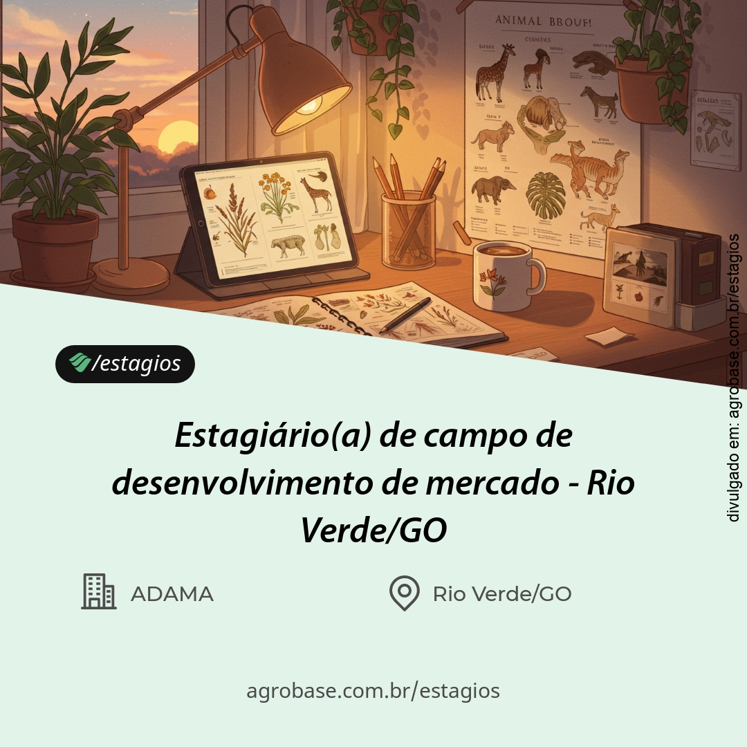 Estagiário(a) de campo de desenvolvimento de mercado – Rio Verde/GO