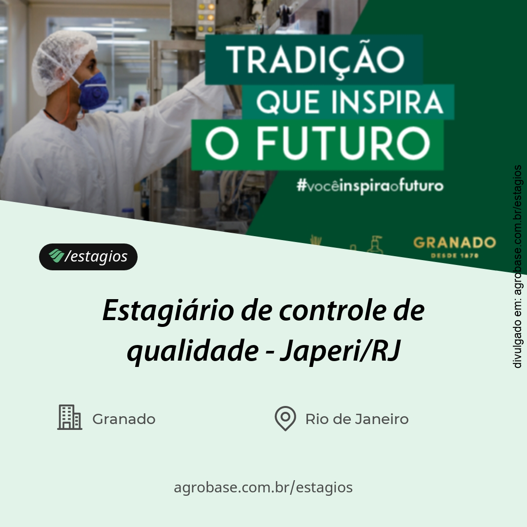 Estagiário de controle de qualidade – Japeri/RJ