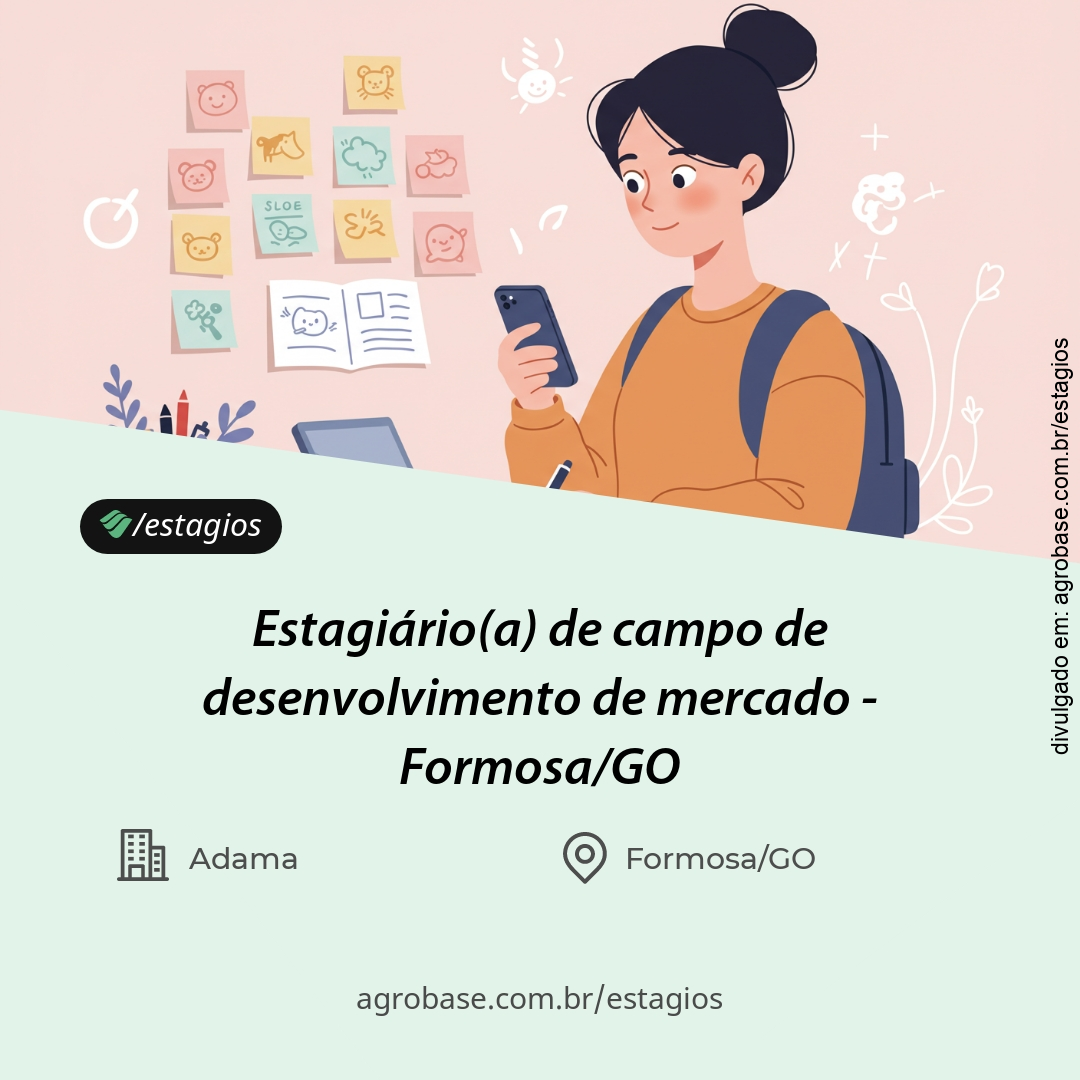 Estagiário(a) de campo de desenvolvimento de mercado – Formosa/GO