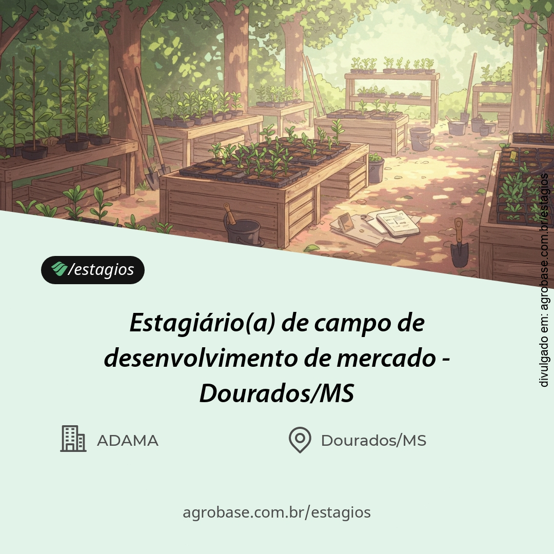 Estagiário(a) de campo de desenvolvimento de mercado – Dourados/MS
