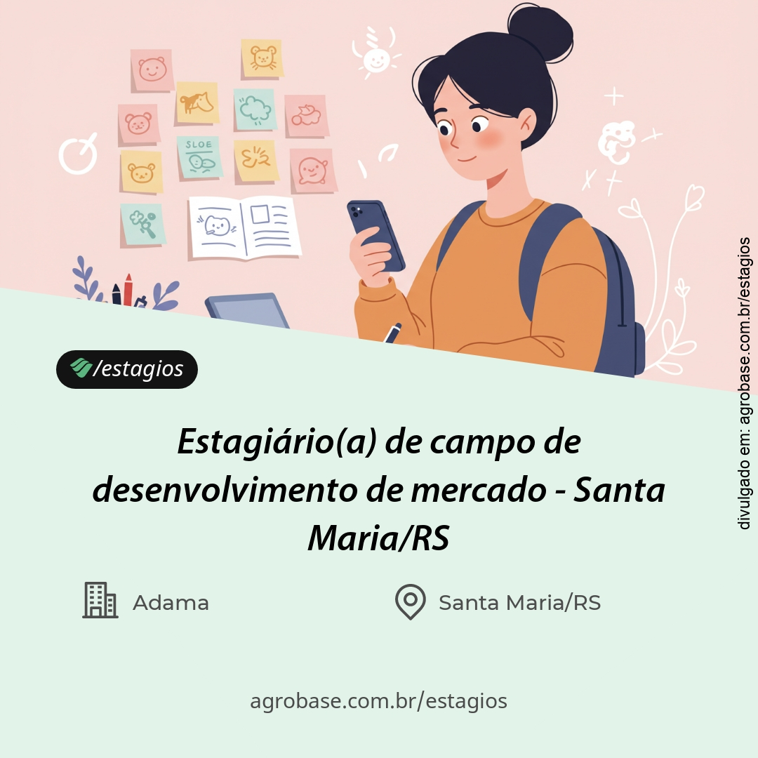 Estagiário(a) de campo de desenvolvimento de mercado – Santa Maria/RS