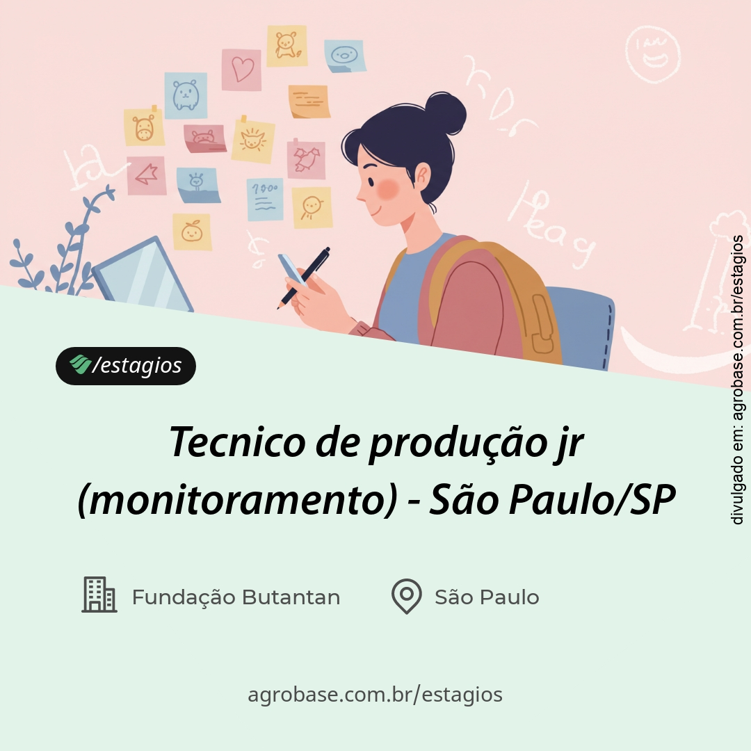 Tecnico de produção jr (monitoramento) – São Paulo/SP